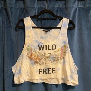 Wild and free crop tank top